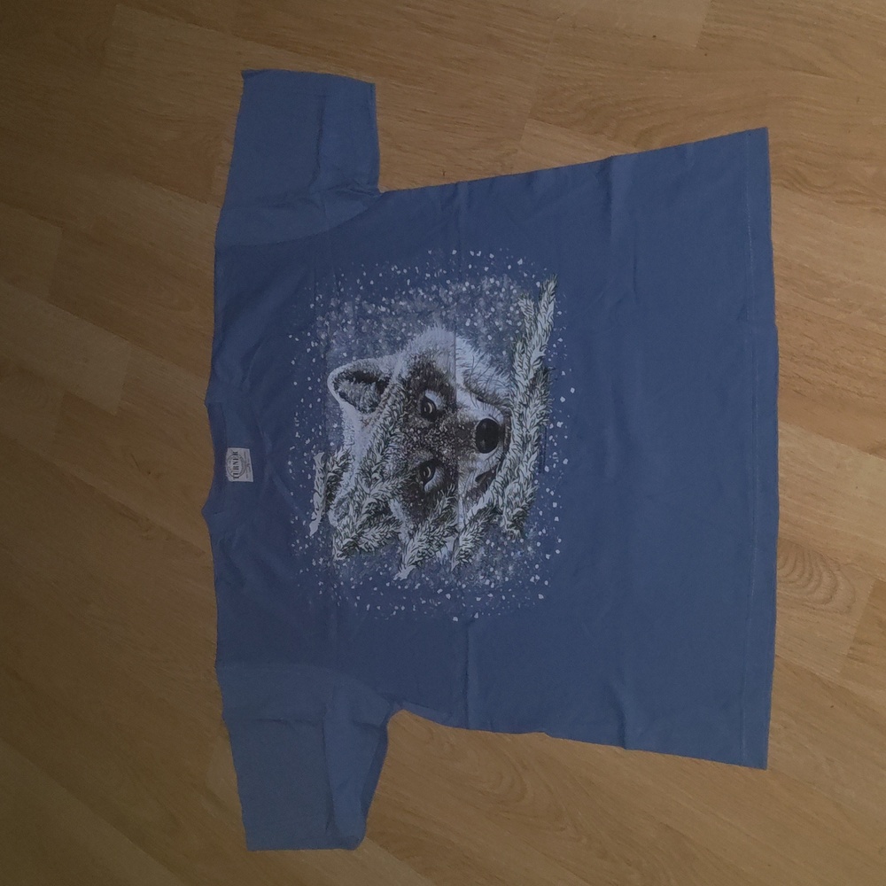 Vintage Turner Wolf In The Snow Crewneck Short Sleeve T-shirt XL Made in USA
